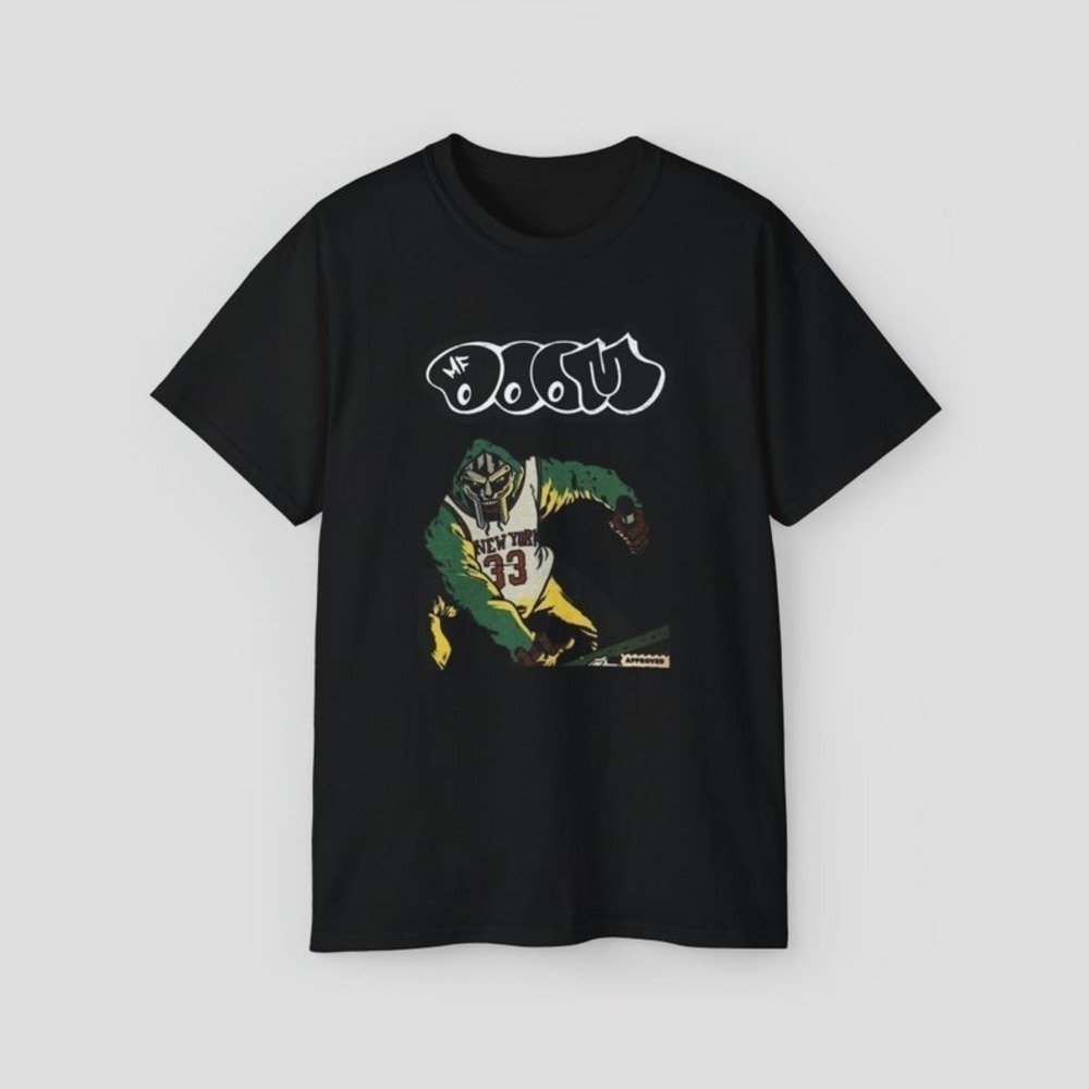 MF Doom T-Shirt MF Doom Graphic Tee Doomsday Madvillain Metal Face Black Shirt